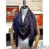 Best Hermes fun horsehead cashmere silk Shawl 140 Navy blue