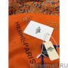Copy Hermes fun horsehead cashmere silk Shawl 140 Orange