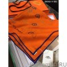 Copy Hermes fun horsehead cashmere silk Shawl 140 Orange