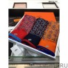 Copy Hermes fun horsehead cashmere silk Shawl 140 Orange