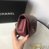 7 Star Mini Chevron Statement Flap Bag A91586 Claret