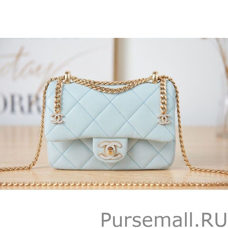 AAA+ Mini Flap Bag AS3114 Blue