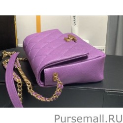 Luxury Mini Flap Bag Metallic bag AS3103 Purple