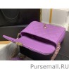 Luxury Mini Flap Bag Metallic bag AS3103 Purple