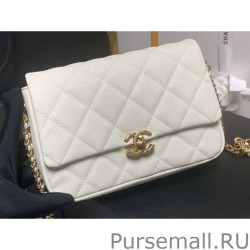 Replicas Mini Flap Bag Metallic bag AS3103 White