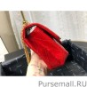 Luxury Mini Reissue 2.55 Graffiti Croc Embossed Flap Bag Red