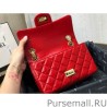 Luxury Mini Reissue 2.55 Graffiti Croc Embossed Flap Bag Red