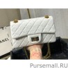 Designer Mini Reissue 2.55 Graffiti Croc Embossed Flap Bag White