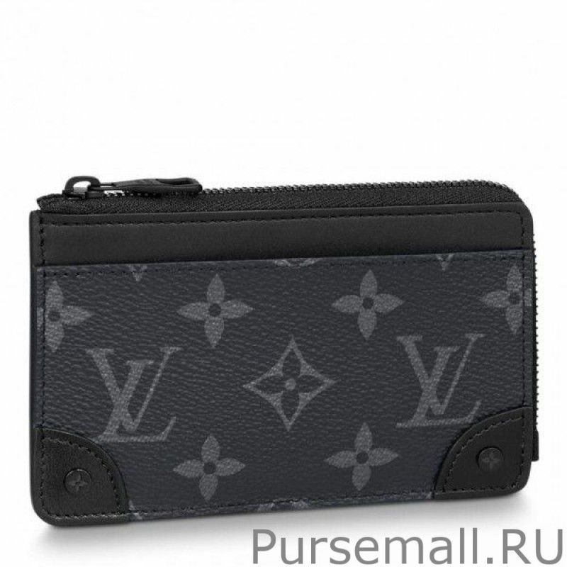 High Multi Card Holder Trunk Monogram Eclipse M80556