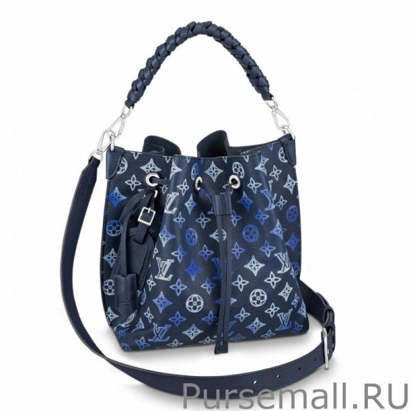 Top Quality Muria Bag In Blue Mahina Leather M59554