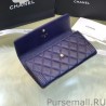 Replica Boy A80286 Caviar Leather Long Wallet Blue