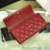 Cheap Boy A80286 Caviar Leather Long Wallet Red