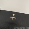 Top Quality Calfskin Gold-Tone Metal Wallet AP1895 black