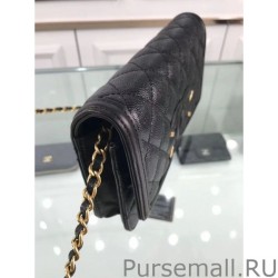 7 Star CC Filigree Wallet On Chain Black