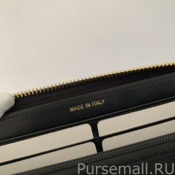 Replica Calfskin Gold-Tone Metal Wallet AP1899 black