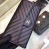 1:1 Mirror Chevron Long Wallet A31506 Black