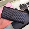 1:1 Mirror Chevron Long Wallet A31506 Black