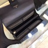 1:1 Mirror Chevron Long Wallet A31506 Black