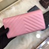 Top Chevron Long Wallet A31506 Pink