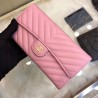 Top Chevron Long Wallet A31506 Pink