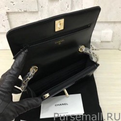 Fashion Classic Flap Charms Wallet Woc A33814 Black