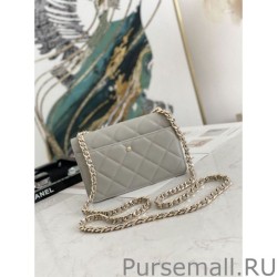 High Flap Chain Wallet A81171 Gray