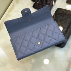 Replica Long Wallet Caviar Leather A31506 Blue