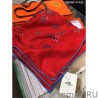 AAA+ Hermes fun horsehead cashmere silk Shawl 140 Red