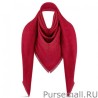 Designer Red Monogram Shawl M72237