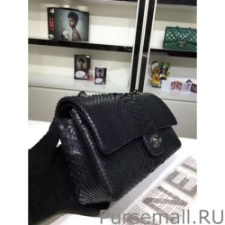 Replica Python Classic Flap Bag A1112 Black