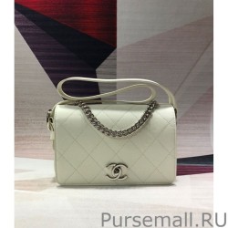 Top Quilted Flap Bag AS0574 White