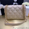 AAA+ Quilted With Pearl Bag AS1202 Apricot