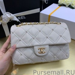 Copy Quilted With Pearl Bag AS1202 White