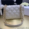 Copy Quilted With Pearl Bag AS1202 White