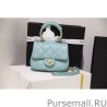 Fashion Small Circular Handle Bag AS1357 Blue