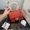 Knockoff Small Circular Handle Bag AS1357 Red