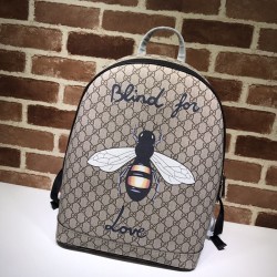 Wholesale Bees Print GG Supreme Backpack 419584 Coffee