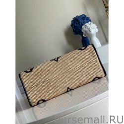 High Quality OnTheGo MM Bag In Raffia With Blue M57723