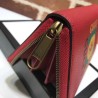 Top Quality Print leather Zip around wallet 496317 Red