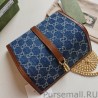 1:1 Mirror Jackie 1961 Chain Wallet 652681 Blue