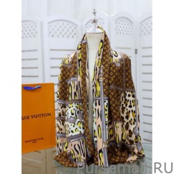 Top Quality Time Trunk Monogram Cashmere Shawl 80 x 200 Brown