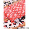 Luxury Time Trunk Monogram Cashmere Shawl 80 x 200 Red
