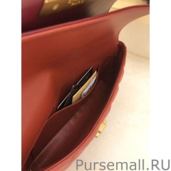 High Quality Small Enamel CC Flap Bag A57275 Claret