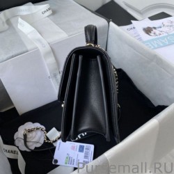 AAA+ Small Flap Bag With Top Handle AS2680 Black