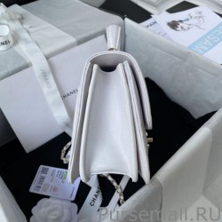 Wholesale Small Flap Bag With Top Handle AS2680 White