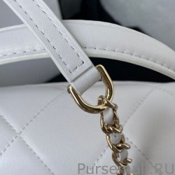 Wholesale Small Flap Bag With Top Handle AS2680 White