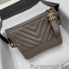 High Quality Gabrielle Chevron Hobo Bag A91810 Gray