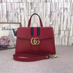 Knockoff Leather Top Handle Bag 476470 Red