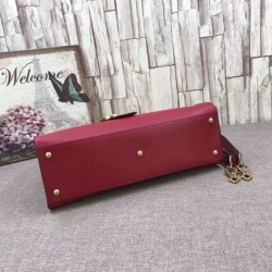 Knockoff Leather Top Handle Bag 476470 Red