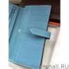 Perfect Hermes Bearn Wallet In Blue Jean Epsom Leather